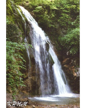 Открытка "Водопад Джур-Джур" Ивер, 10.5*15 см