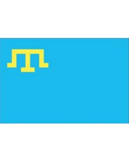 Флаг Крымскотатарский 115*180 мм, флагшток пластик