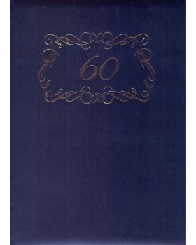 Папка адресная "60 лет" НЛО А4, балакрон, синий