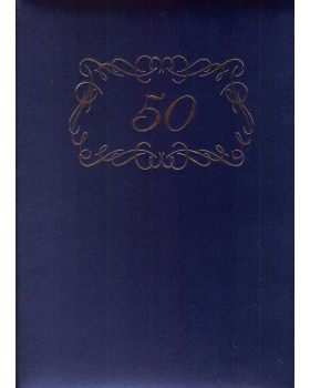 Папка адресная "50 лет" НЛО А4, балакрон, синий